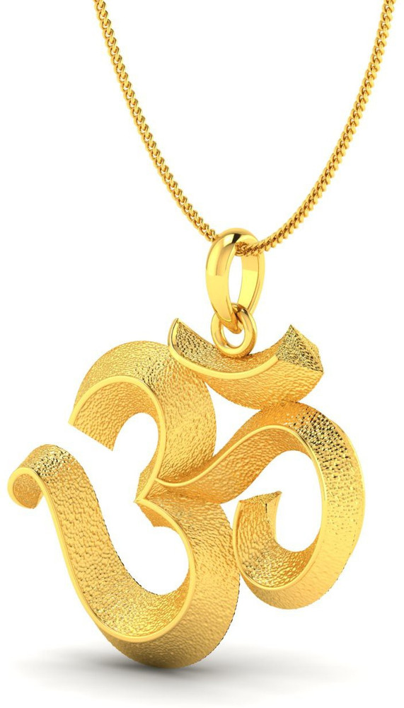 LORDS JEWELS Om Namah Gold Pendant for Women and Men 22kt Yellow Gold Pendant