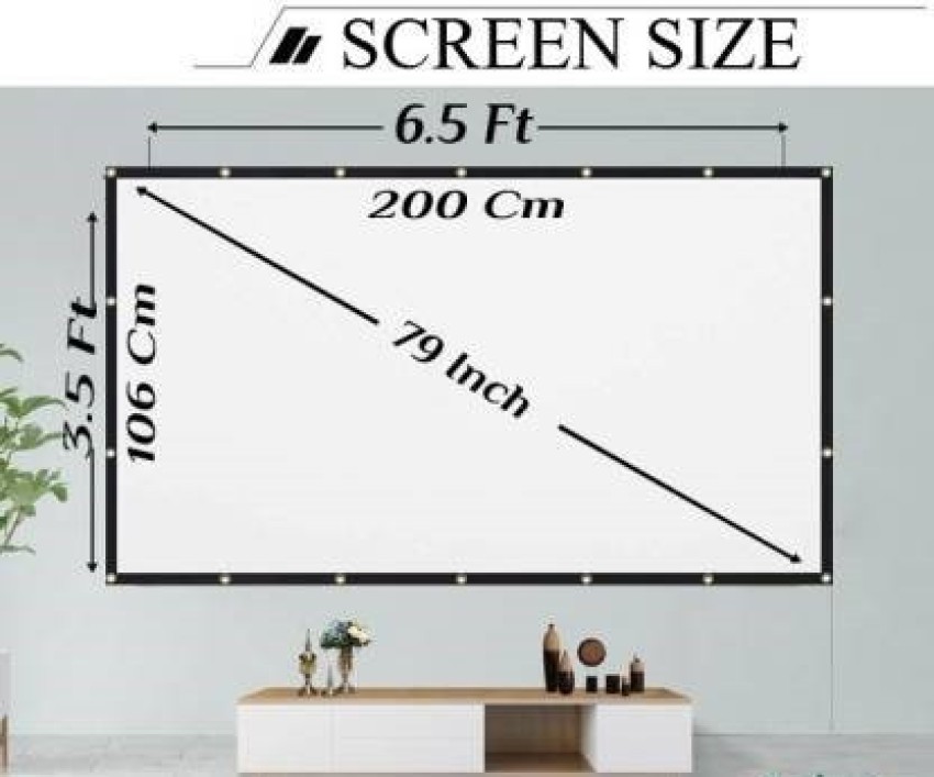 Savsol 82 inch Projector Screen,4K HD Portable Video Screen Foldable  Anti-Crease Indoor Outdoor Screen
