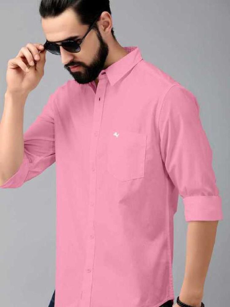 baby pink colour shirt for men