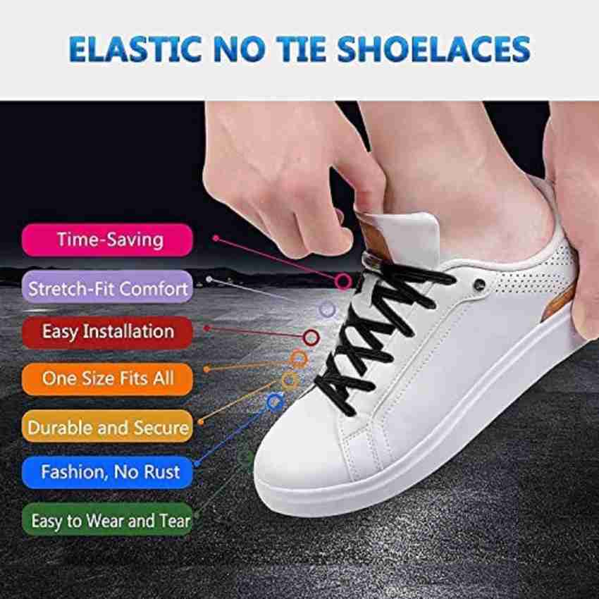 Elastic shoe laces on sale white