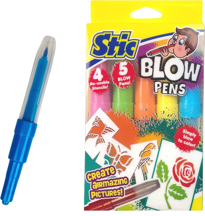 Kids Blow Pens Blow Drawing Pens Blow Colouring Pens Kids Airbrush