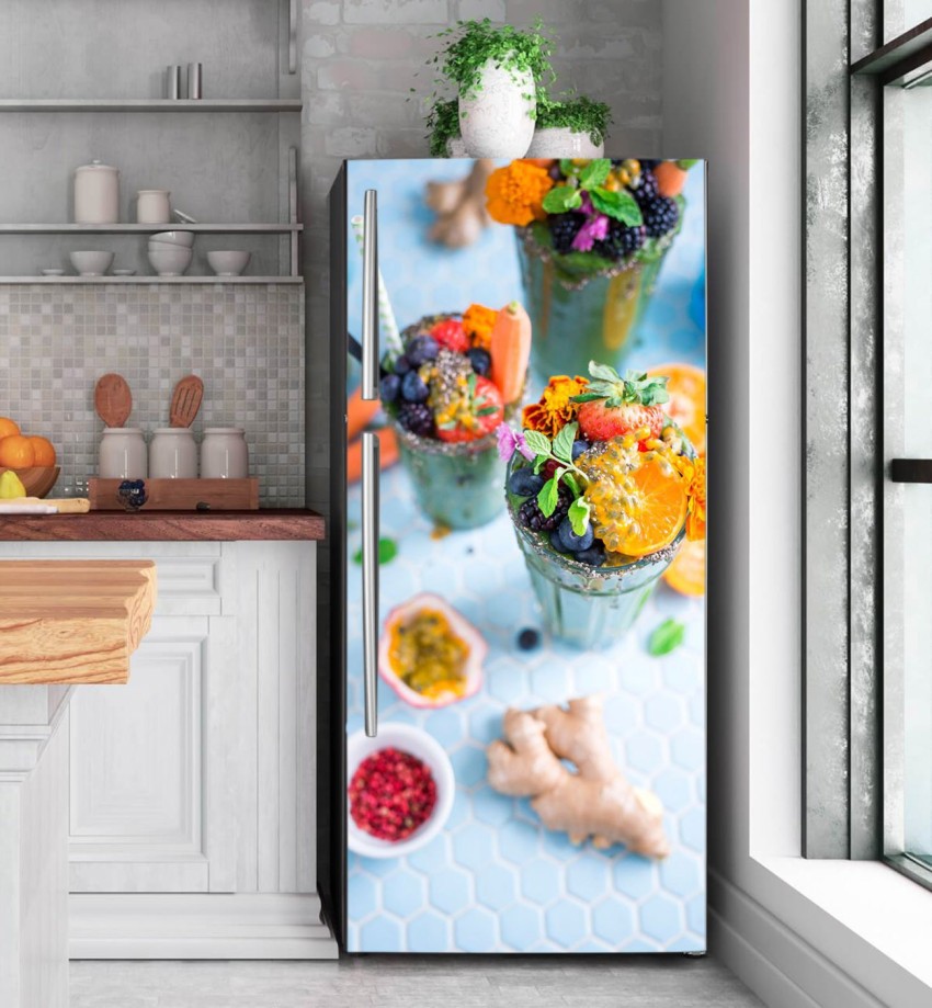 How To Wallpaper Your Fridge - The Crafted Life