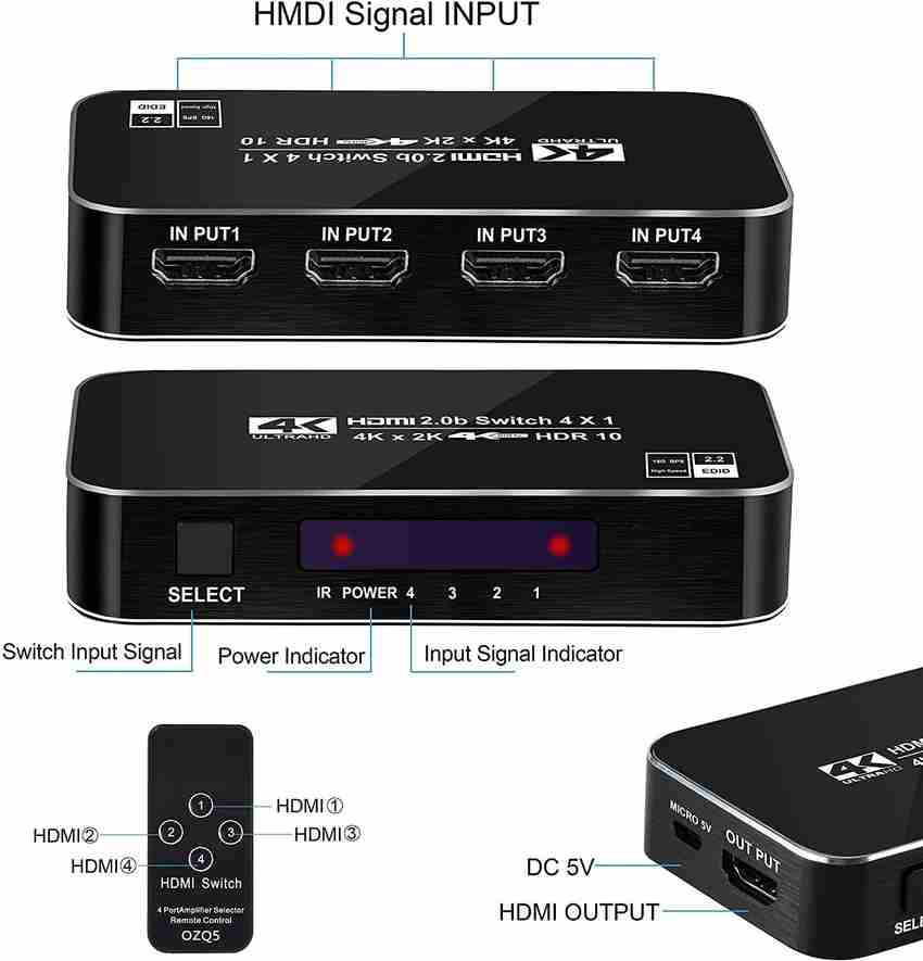 Hdmi switch 4k hdr hdcp sale 2.2