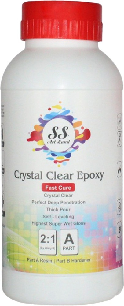 SS Art Land Crystal Clear Fast Cure Epoxy Resin & Hardener  2:1 Mixing Ratio 750 Gm - Epoxy Resin