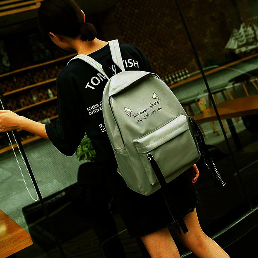 Caree Preppy Fashion Girls Backpack Korean Design travel College