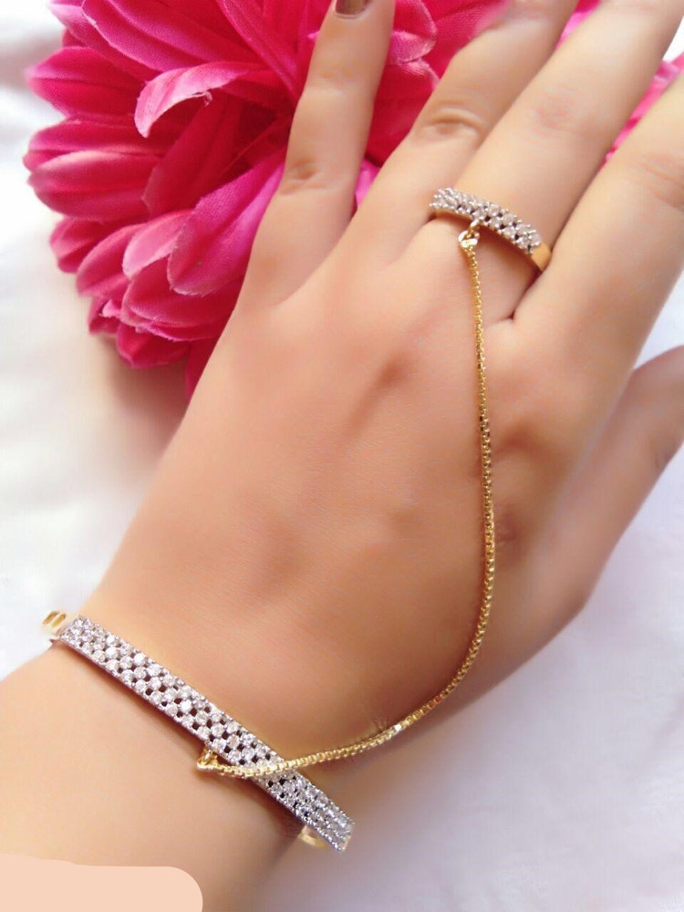 Ring and bracelet attached hot sale
