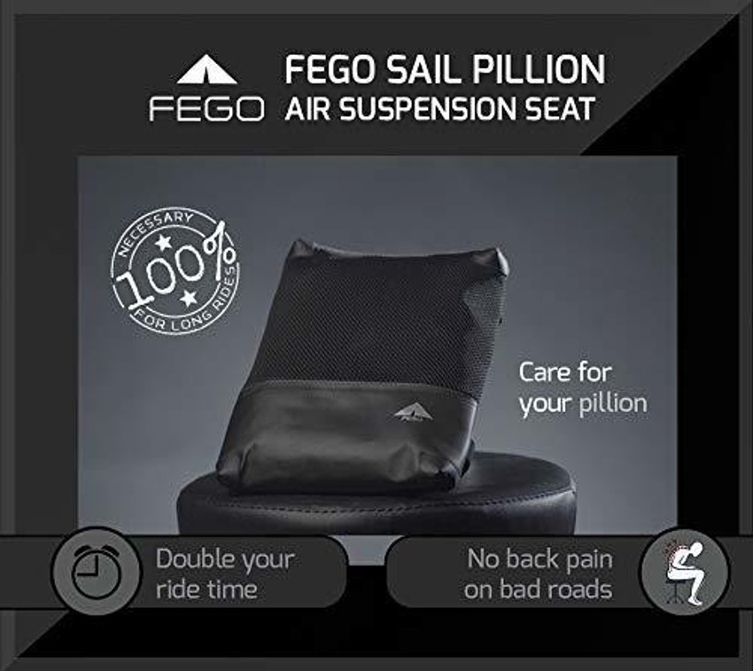 FEGO Sail Pillion Leather AirMesh TPU For Motorcycle pillion