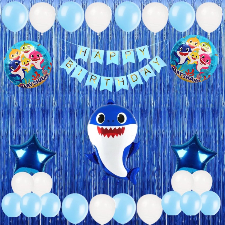 FLICK IN 60 Pcs Blue Shark Birthday Party Decoration Baby Shark Balloons Theme  Party Price in India - Buy FLICK IN 60 Pcs Blue Shark Birthday Party  Decoration Baby Shark Balloons Theme
