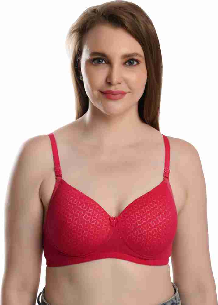 Women's Cotton Soft Padded Non-Wired Regular Bra (Pink Pack of 1)(Size-C 38)