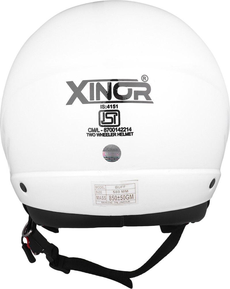 Xinor Buff Open Face Helmet for Men Women with Plain Visor ISI