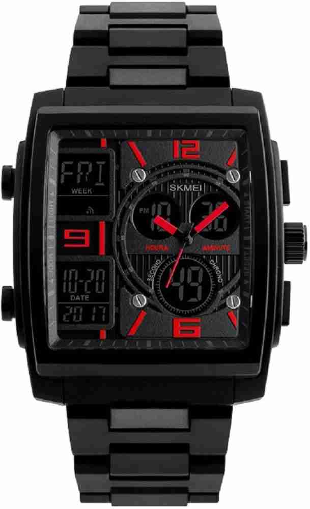 Buy SKMEI Analog Digital Watch For Men 1274 Red Chronograph Square Dial Analog Digital Online at Best Prices in India Flipkart