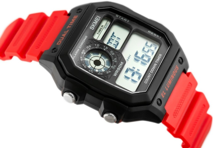 SKMEI 1299 Red Digital Watch For Men Buy SKMEI 1299 Red