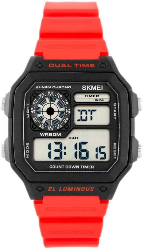 SKMEI 1299 Red Digital Watch For Men Buy SKMEI 1299 Red