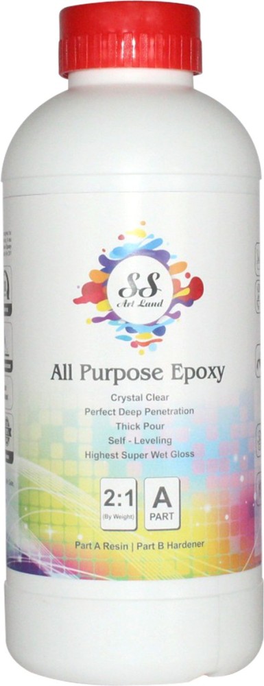 SS Art Land All Purpose Epoxy Resin & Hardener 2:1 Mixing  Ratio (1.5 KG Pack) - Epoxy Resin