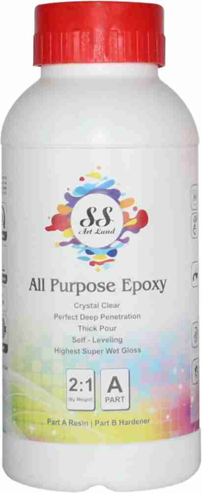 SS Art Land Crystal Clear Fast Cure Epoxy Resin & Hardener  2:1 Mixing Ratio 750 Gm - Epoxy Resin
