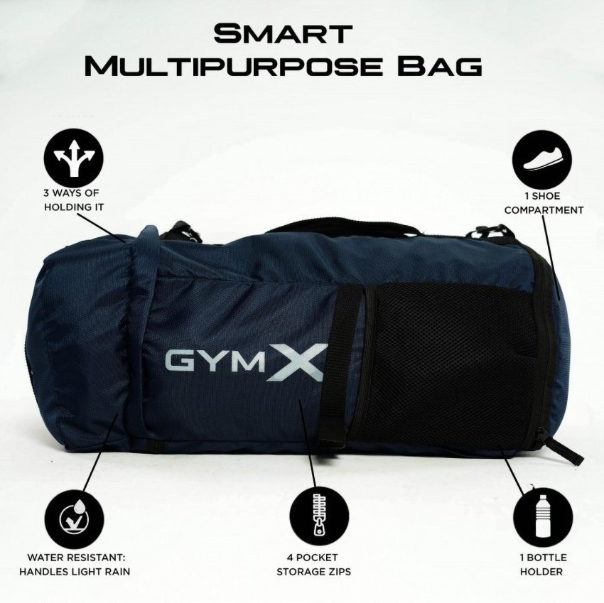 GymX Sportwear 1652 Gym Duffel Bag Grey Price in India Flipkart