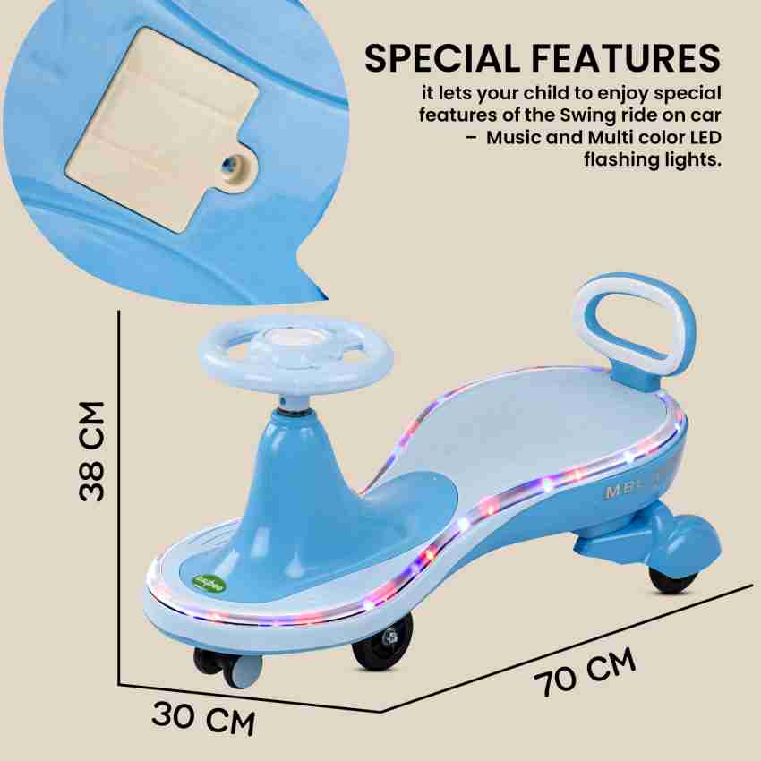 Buy Blue Color Ride on and Scooters Aero Magic Swing Cars for Kids