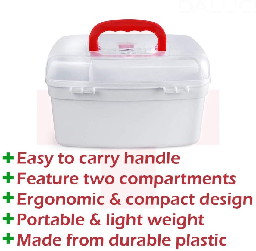 DALUCI First Aid Box Lockable Medicine Box with Detachable Tray & Handle  Medical Kit/ First Aid Kit Price in India - Buy DALUCI First Aid Box  Lockable Medicine Box with Detachable Tray