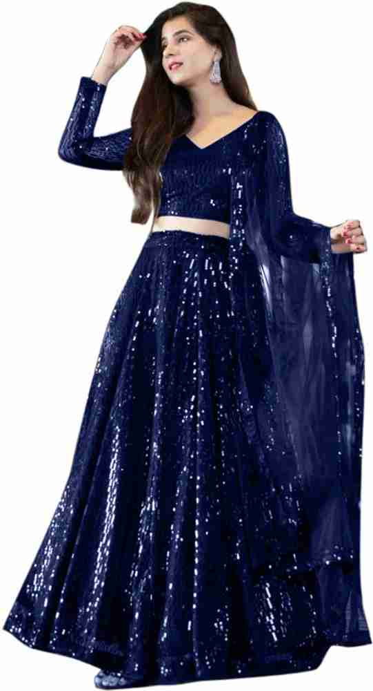 Blue hotsell lehenga flipkart