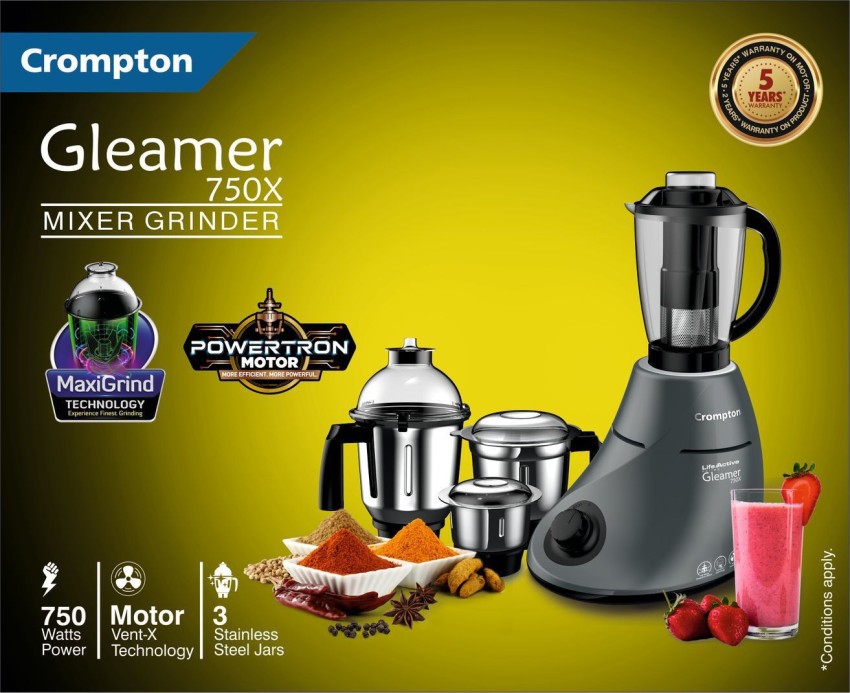 Buy now Crompton mixer grinder to make easy and quick recipes.