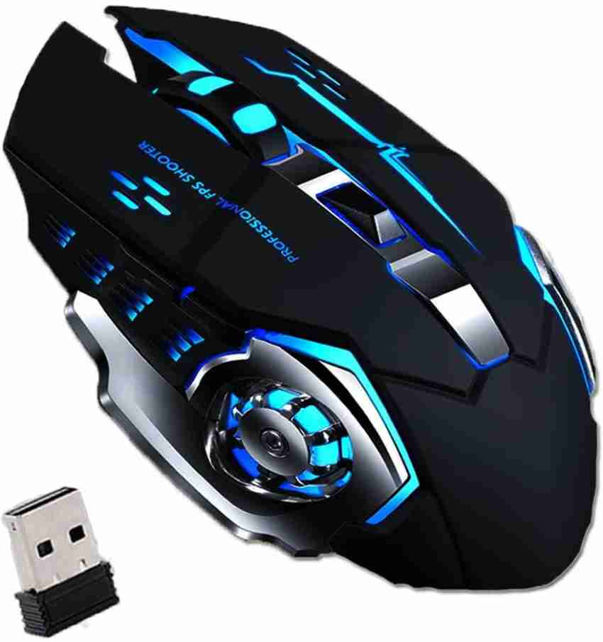 microware 2.4Ghz Rechargeable Wireless Gaming Mouse, X8