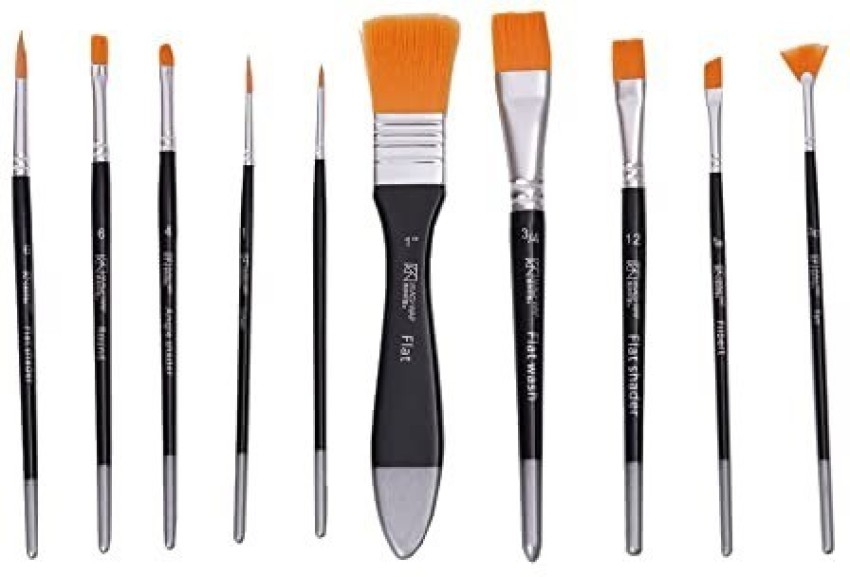 Stencil Paint Brush Portable Painting Brushes 6 Types Professional Paint  Brush Oil Painting Brush for Students Artists Paint Brush Set for Acrylic