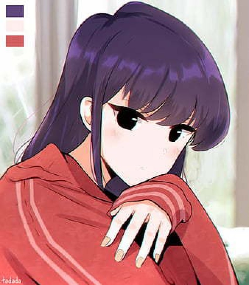 Komi San Wa Comyushou Desu Long Hair Black Hair Red Sweater Blushing Anime  Girls Komi Matte Finish Poster Paper Print - Animation & Cartoons posters  in India - Buy art, film, design,