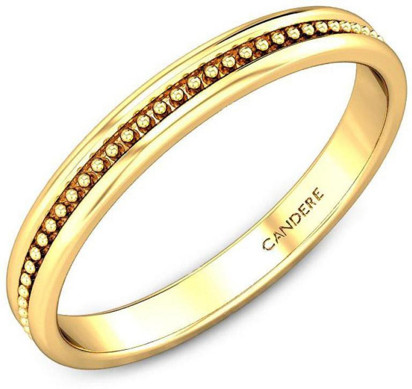 Candere by Kalyan Jewellers Lightweight Band 18kt Yellow Gold ring Price in India Buy Candere by Kalyan Jewellers Lightweight Band 18kt Yellow Gold ring online at Flipkart