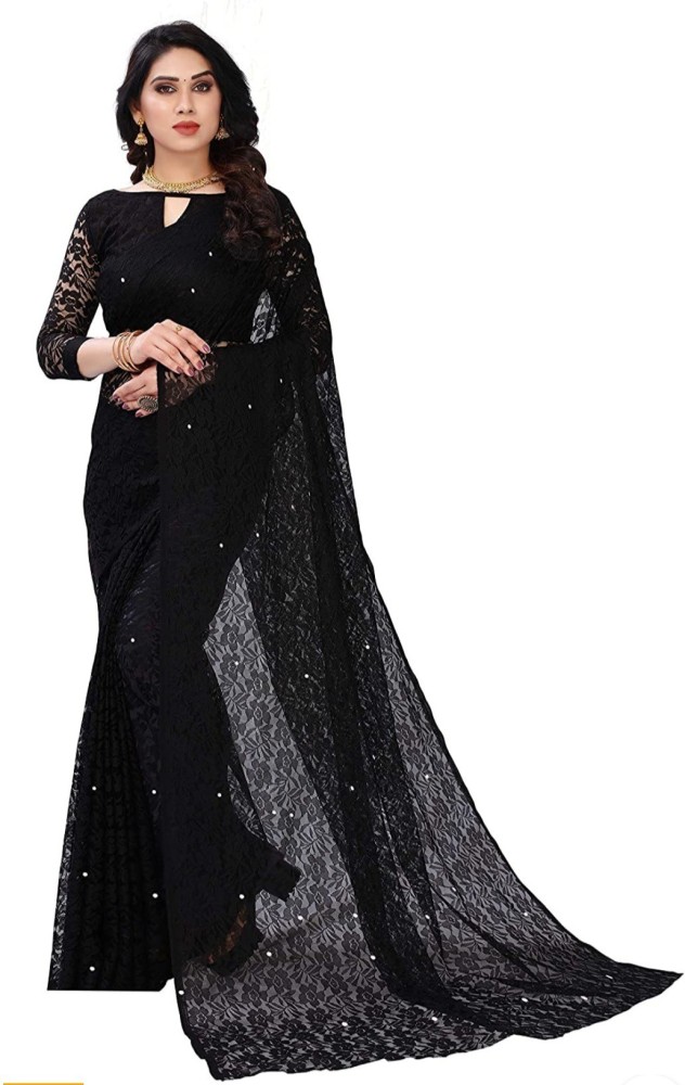 Buy Wholesale Wala Self Design Bollywood Net Black Sarees Online @ Best  Price In India