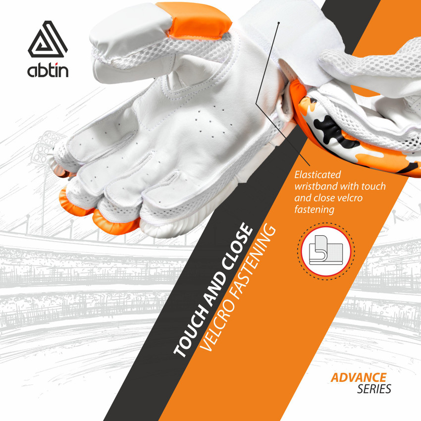 Orange and white batting gloves deals
