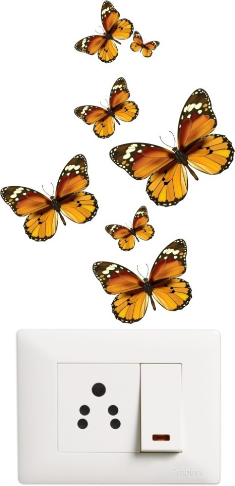 MADHUBAN DECOR 10 cm Vinyl Beautifull Flowers And Butterflies Wall Switch  Board Sticker, Multicolour Self Adhesive Sticker Price in India - Buy  MADHUBAN DECOR 10 cm Vinyl Beautifull Flowers And Butterflies Wall