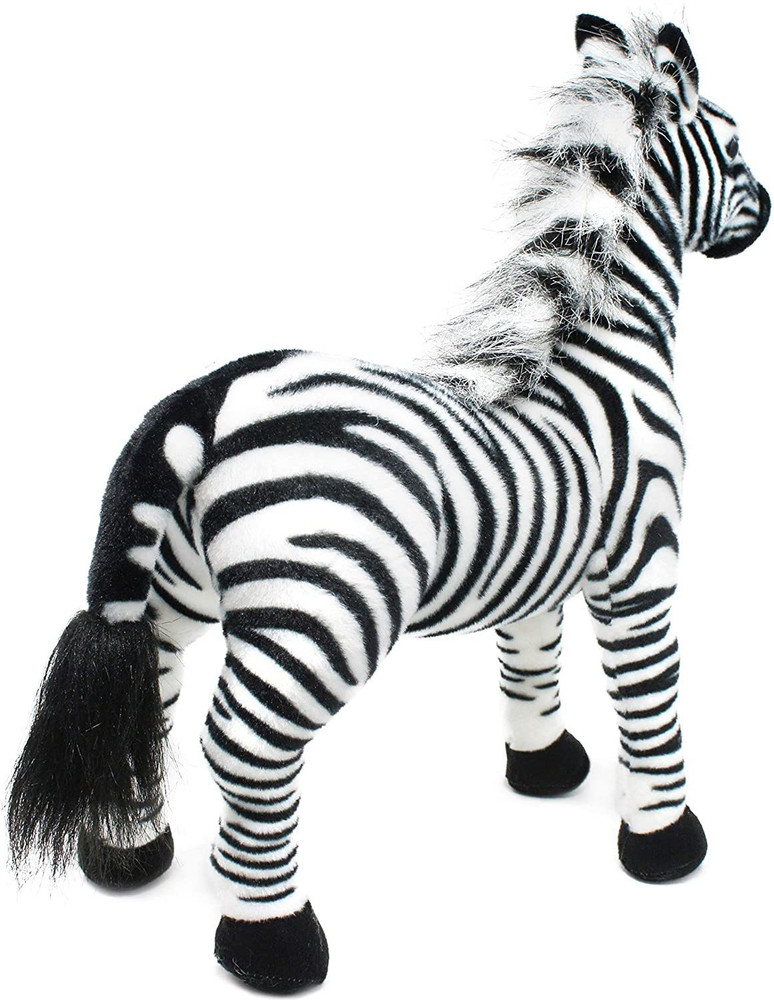 Tickles Soft Stuffed Plush Animal Standing Zebra Toy for Kids Home