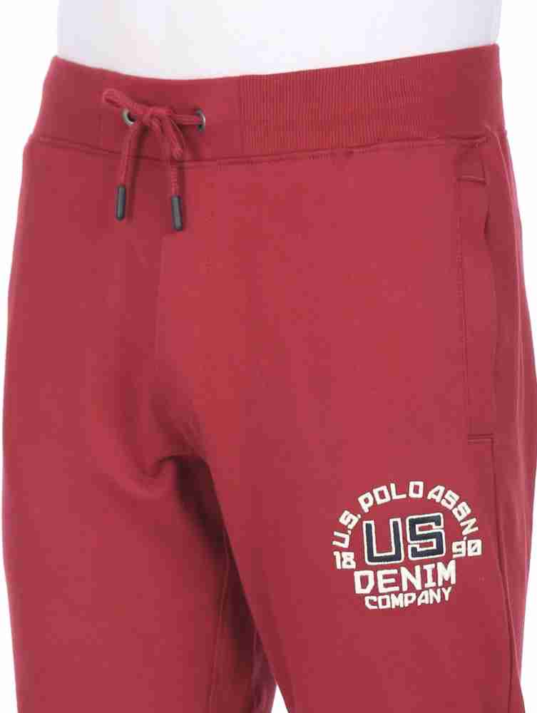 U.S. POLO ASSN. Solid Men Red Track Pants - Buy U.S. POLO ASSN