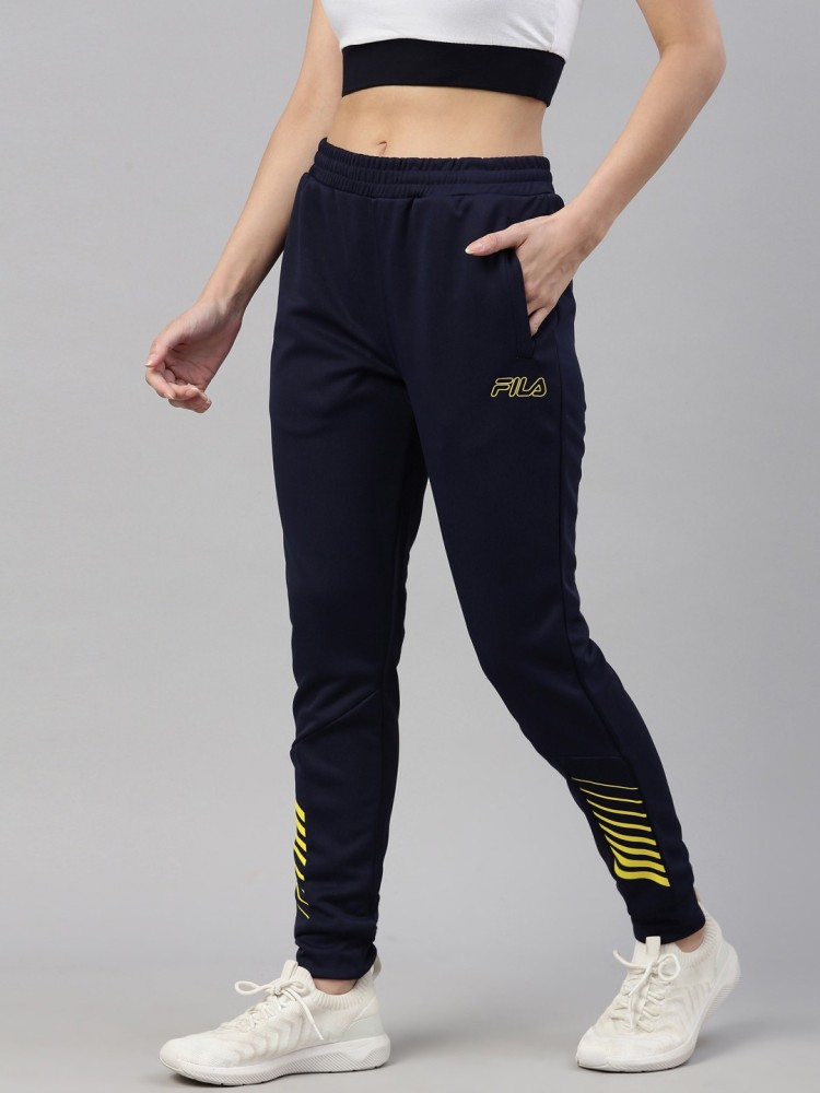FILA Self Design Women Blue Track Pants - Buy FILA Self Design Women Blue Track  Pants Online at Best Prices in India