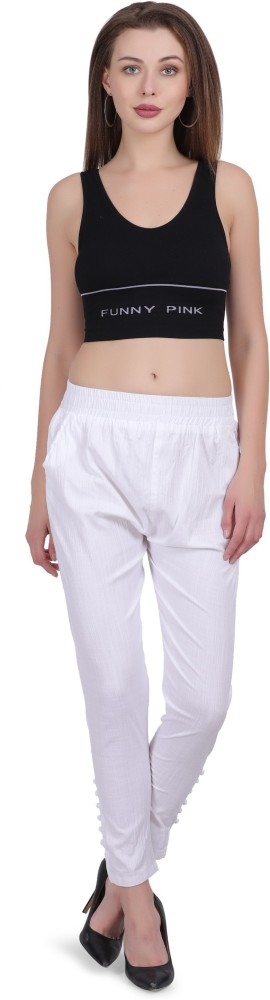 City Fashion Regular Fit Women White Trousers - Buy City Fashion Regular  Fit Women White Trousers Online at Best Prices in India