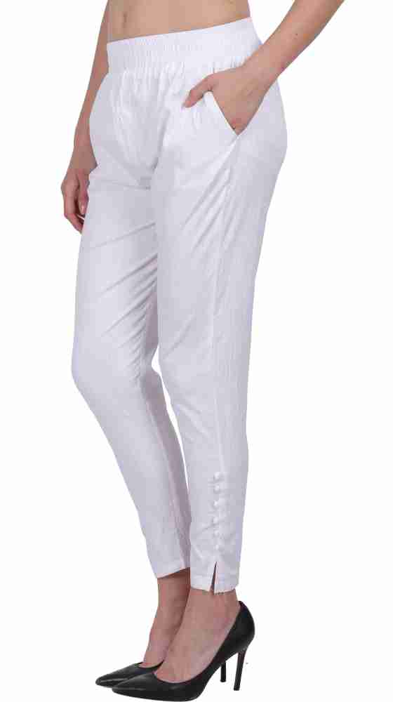 City Fashion Regular Fit Women White Trousers - Buy City Fashion