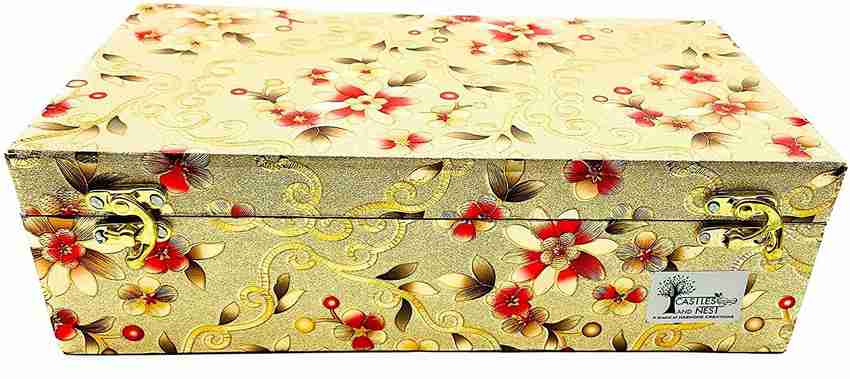 Castles and Nest bangles box chudi box with lid Multicolour Floral design BB6 Bangle Box Vanity Box Price in India Buy Castles and Nest bangles box chudi box with