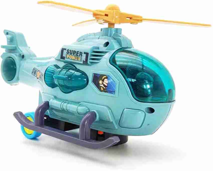 TOYOMAA Cartoon Helicopter Toy for Kids Boys Girls Lights Music