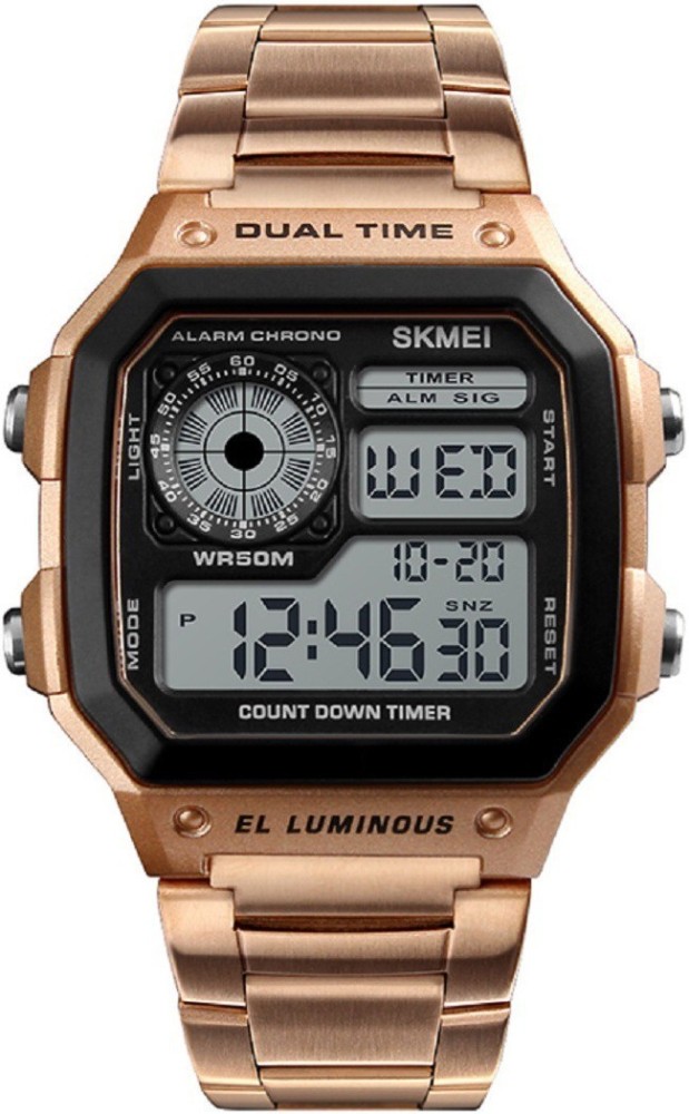 El luminous store watch dual time