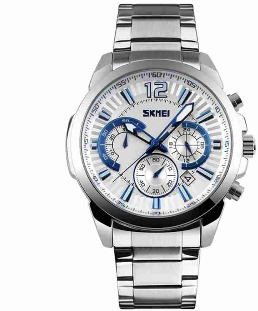 SKMEI 9108 SK9108 Analog Watch For Men Buy SKMEI 9108 SK9108 Analog Watch For Men Luxury Full Stainless Steel 50 M Waterproof Chronograph Online at Best Prices in India Flipkart