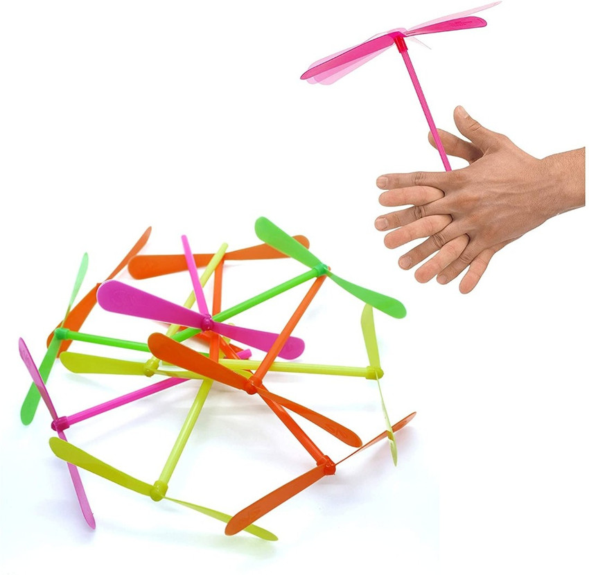 imtion PACK OF 10 Pcs Air Flying Toys Plastic Propeller