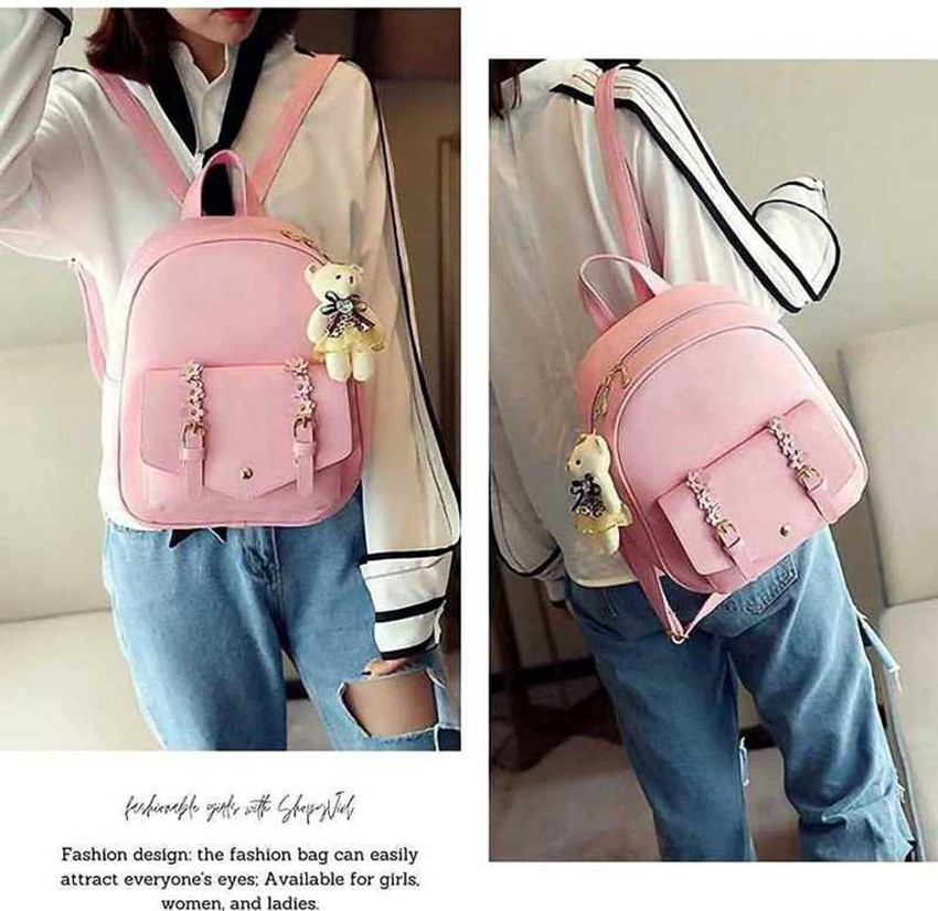 Fashion Italy PINK COMBO 15 L Backpack PINK Price in India