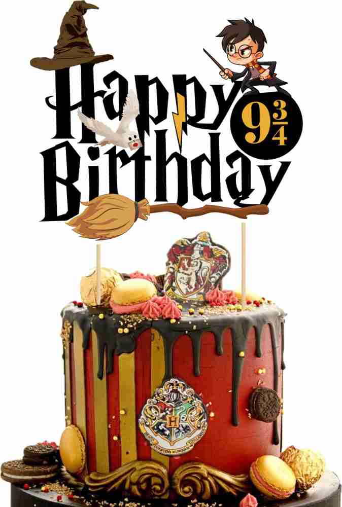 ZYOZI 1 PCS Harry Potter Happy Birthday Cake Topper for Harry