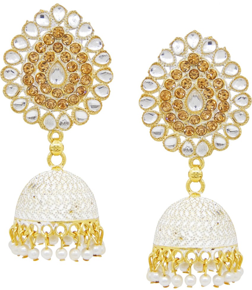Flipkartcom  Buy Unique Fashion House Golden Oxidised Lightweight Big  Jhumka Earrings for Women and Girls Metal Jhumki Earring Online at Best  Prices in India