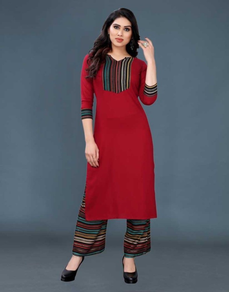 Red kurti clearance flipkart