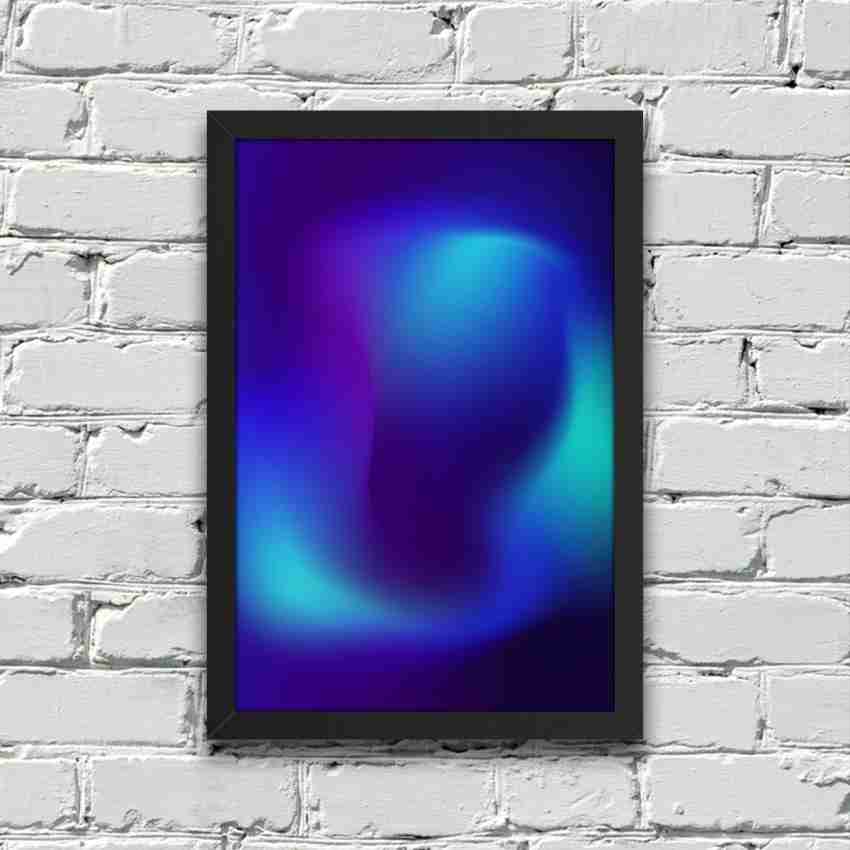 Ritwika s Abstract Wall Art Of Blue Aura With Frame for Home and