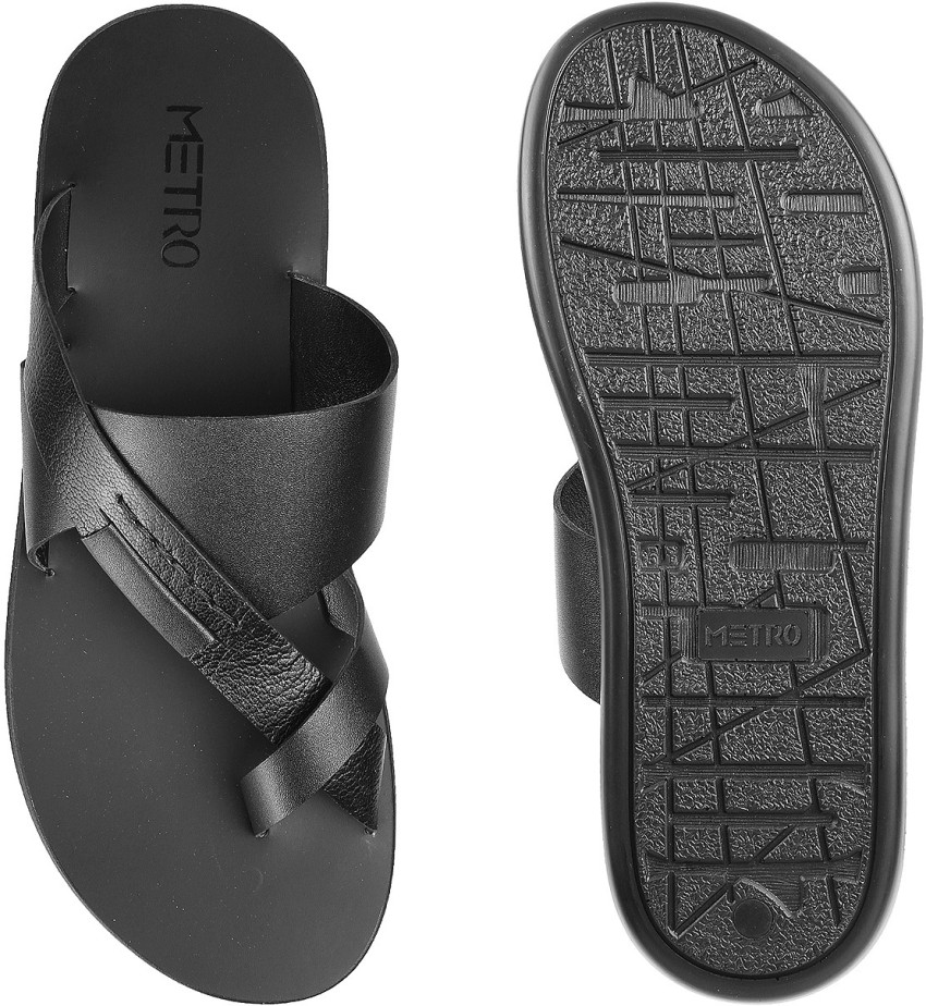 Metro black thong online sandals