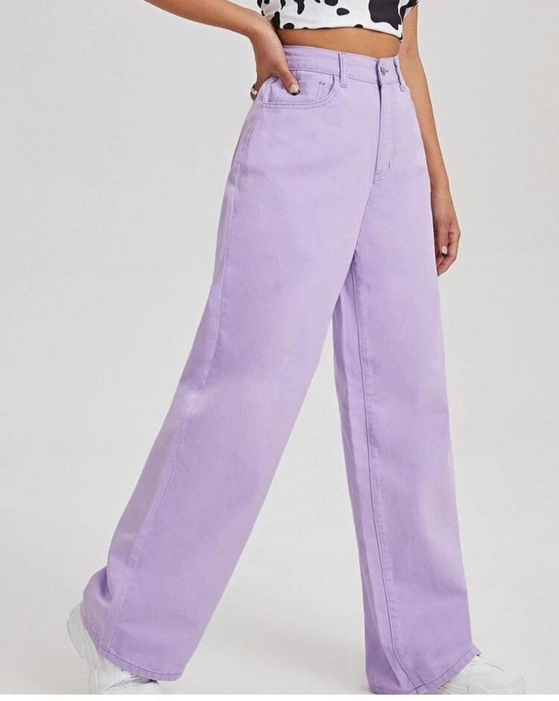 Purple flare jeans clearance