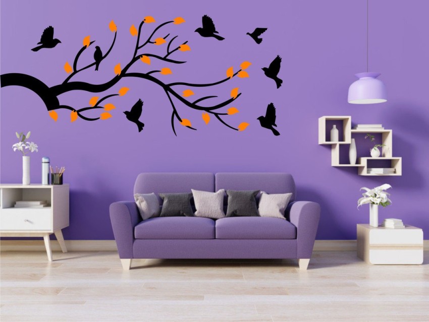 Trends on Wall Black-Green Bird Tree Home Design Wall Sticker 60 x 90 cm