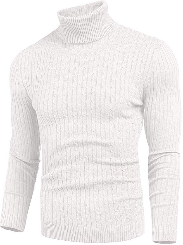 White turtle neck deals jumper men